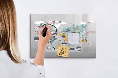 Schreib-Magnettafel Comic-Karte