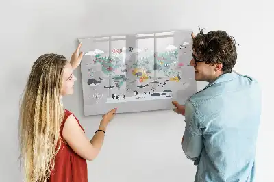 Schreib-Magnettafel Comic-Karte