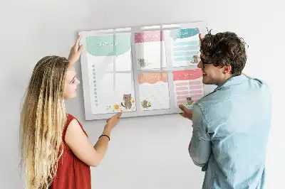 Beschreibbare Magnettafel in Form einer Wunschliste