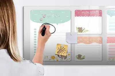Beschreibbare Magnettafel in Form einer Wunschliste