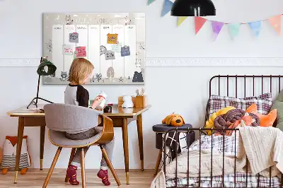 Schreib-Magnettafel als Tier-Wochenplaner