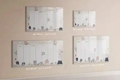 Schreib-Magnettafel als Tier-Wochenplaner