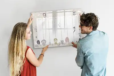 Magnettafel beschreibbar für die Wochenplanung