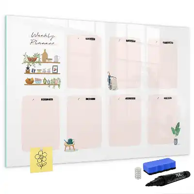 Wochenplaner als magnetische Schreibtafel