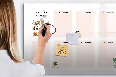 Wochenplaner als magnetische Schreibtafel