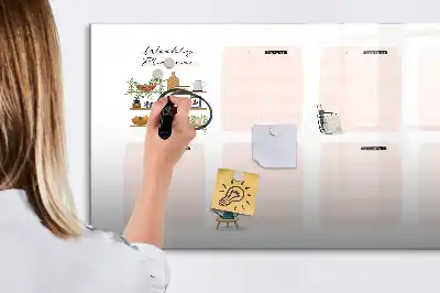 Wochenplaner als magnetische Schreibtafel