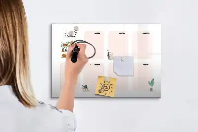Wochenplaner als magnetische Schreibtafel