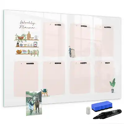 Wochenplaner als magnetische Schreibtafel