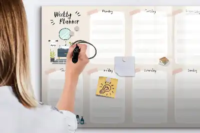 Wochenplaner als magnetische Schreibtafel