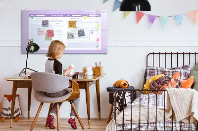 Schreib-Magnettafel in Rosafarben als Jahresplaner
