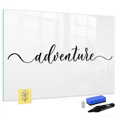 Beschreibbare Magnettafel Text Abenteuer