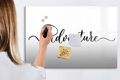 Beschreibbare Magnettafel Text Abenteuer