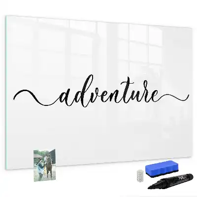 Beschreibbare Magnettafel Text Abenteuer