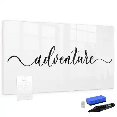 Beschreibbare Magnettafel Text Abenteuer
