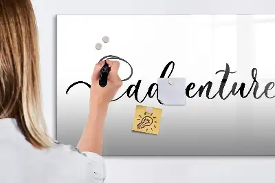 Beschreibbare Magnettafel Text Abenteuer