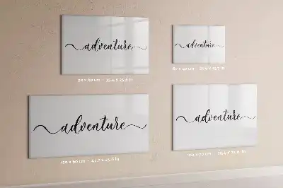 Beschreibbare Magnettafel Text Abenteuer