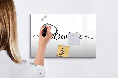 Beschreibbare Magnettafel Text Abenteuer