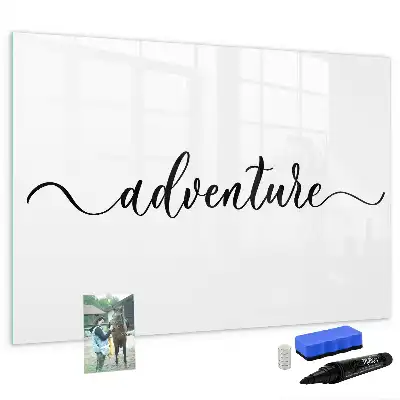 Beschreibbare Magnettafel Text Abenteuer