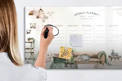 Schreib-Magnettafel süßer Planer