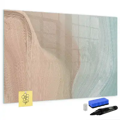 Beschreibbare Magnettafel mit Wellen-Abstraktion