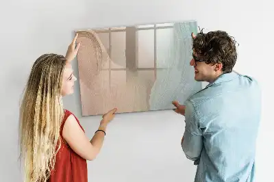 Beschreibbare Magnettafel mit Wellen-Abstraktion