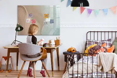 Beschreibbare Magnettafel mit Wellen-Abstraktion