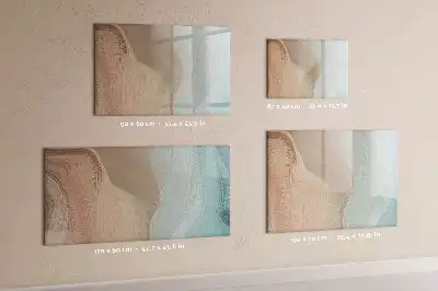 Beschreibbare Magnettafel mit Wellen-Abstraktion