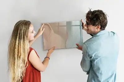 Beschreibbare Magnettafel mit Wellen-Abstraktion