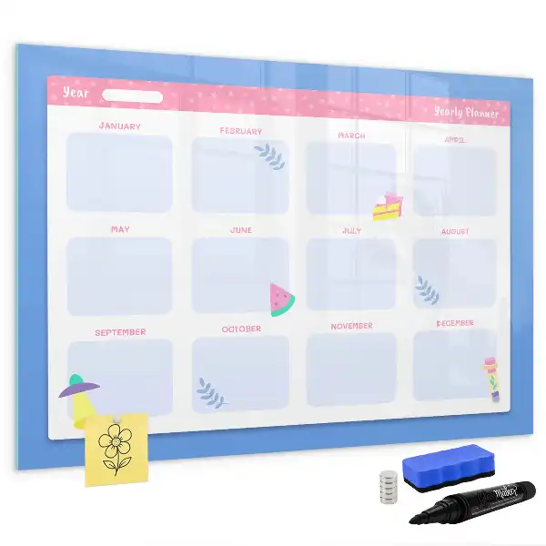 Schreib-Magnettafel als Monatsplaner