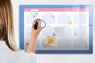 Schreib-Magnettafel als Monatsplaner