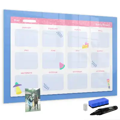 Schreib-Magnettafel als Monatsplaner
