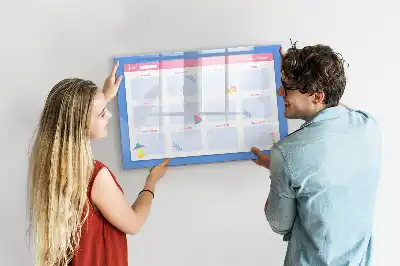 Schreib-Magnettafel als Monatsplaner