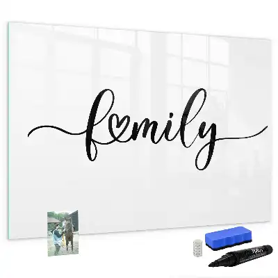 Beschreibbare Magnettafel Design Familie