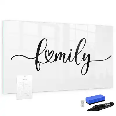 Beschreibbare Magnettafel Design Familie