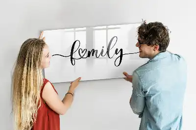 Beschreibbare Magnettafel Design Familie