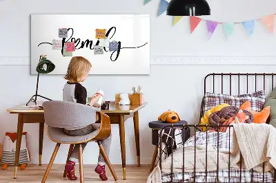 Beschreibbare Magnettafel Design Familie