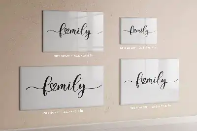 Beschreibbare Magnettafel Design Familie