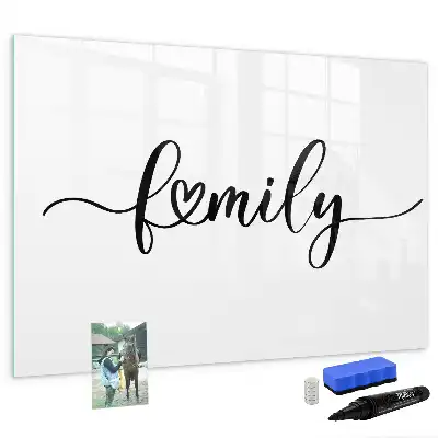 Beschreibbare Magnettafel Design Familie