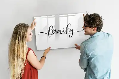 Beschreibbare Magnettafel Design Familie