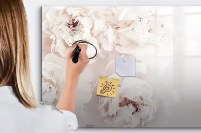 Beschreibbare Magnettafel mit Pfingstrosen-Motiv
