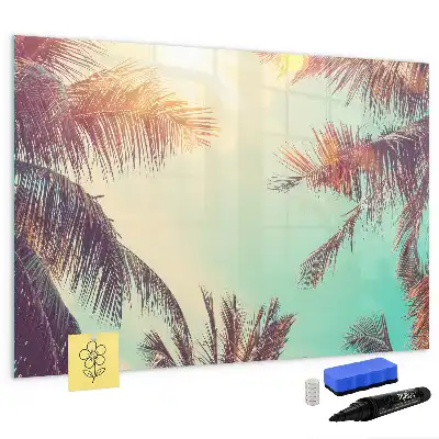 Schreib-Magnettafel mit Motiv tropische Palmen