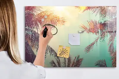 Schreib-Magnettafel mit Motiv tropische Palmen