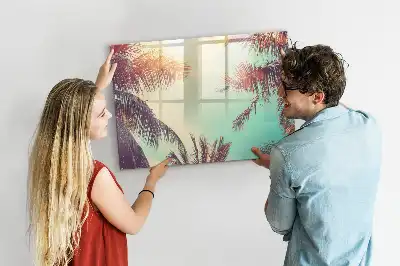 Schreib-Magnettafel mit Motiv tropische Palmen