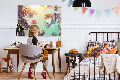 Schreib-Magnettafel mit Motiv tropische Palmen