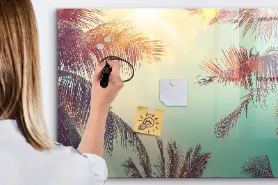 Schreib-Magnettafel mit Motiv tropische Palmen