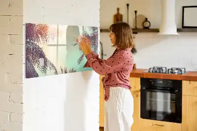 Schreib-Magnettafel mit Motiv tropische Palmen