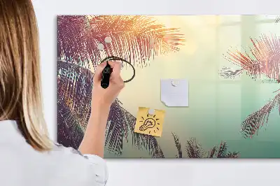 Schreib-Magnettafel mit Motiv tropische Palmen