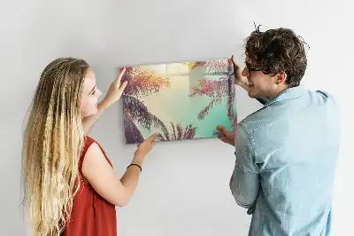 Schreib-Magnettafel mit Motiv tropische Palmen