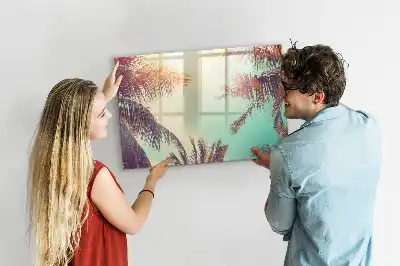 Schreib-Magnettafel mit Motiv tropische Palmen