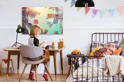 Schreib-Magnettafel mit Motiv tropische Palmen